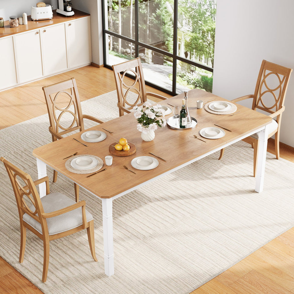 70 8 inch   dining table seats 6 8 industrial wood top - Temu