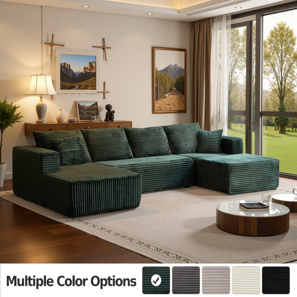 boneless couch sectional sofa living room modern corduroy - Temu