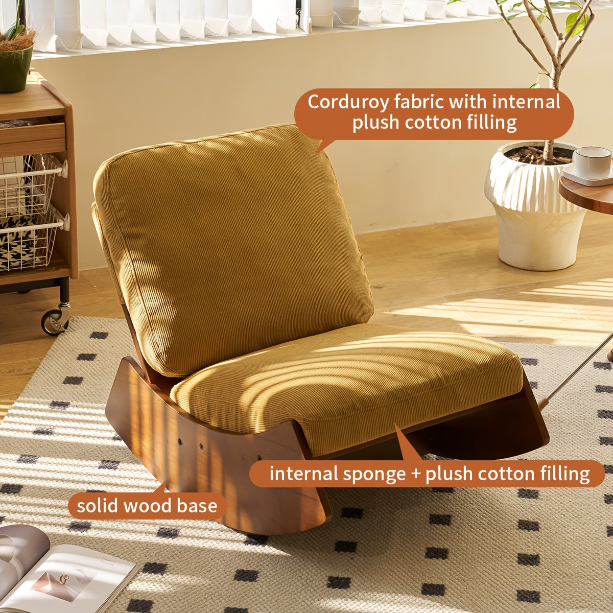 rocking chair tall back boucle glider rocker rocking accent - Temu