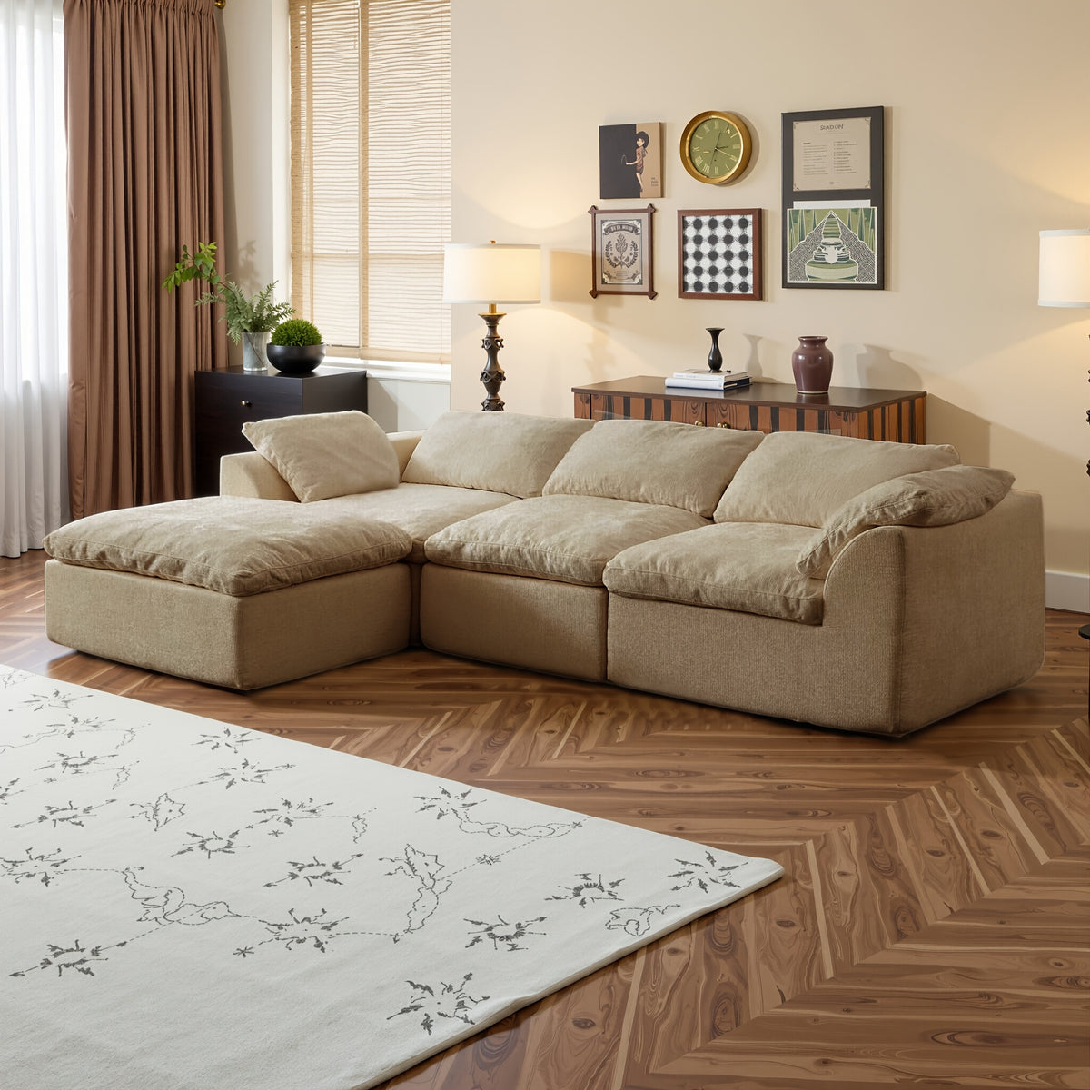 cloud couches living room boneless couch l shape comfy sofa - Temu