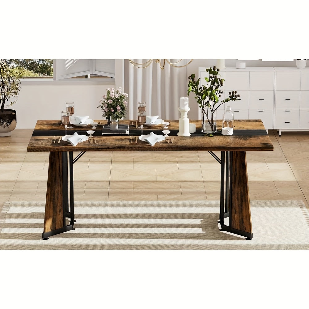 70 9 inch dining table 6 people modern rectangular kitchen - Temu