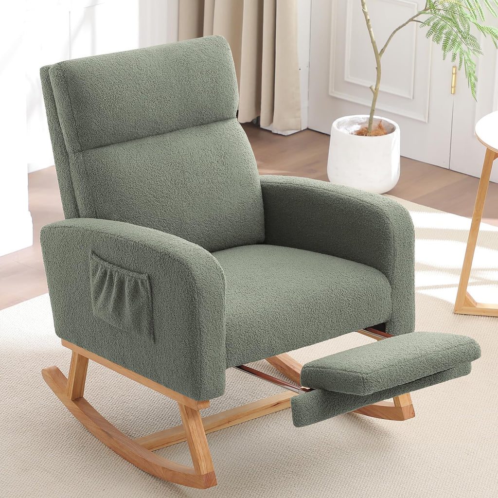 solid wood swivel rocker recliner slow rock mechanism - Temu