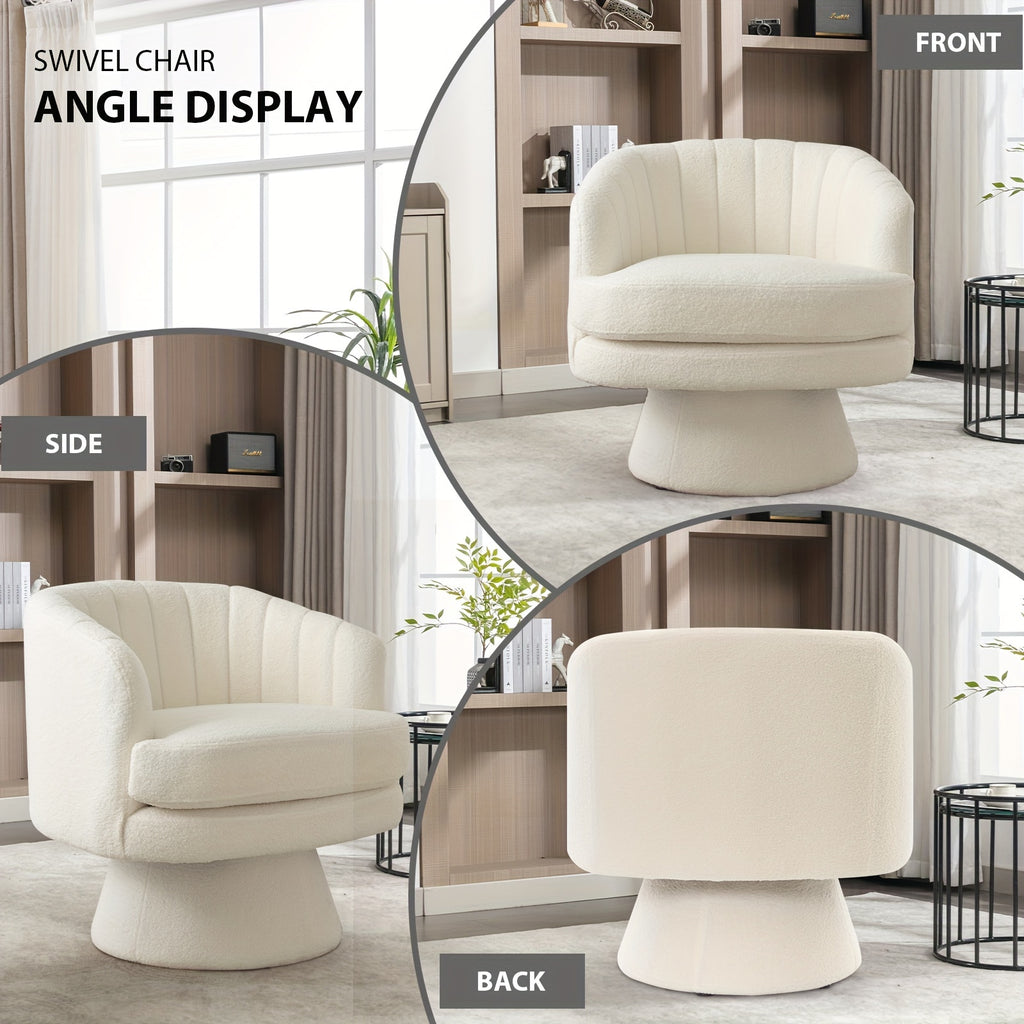 modern round back large single sofa chair 360 degree swivel - Temu