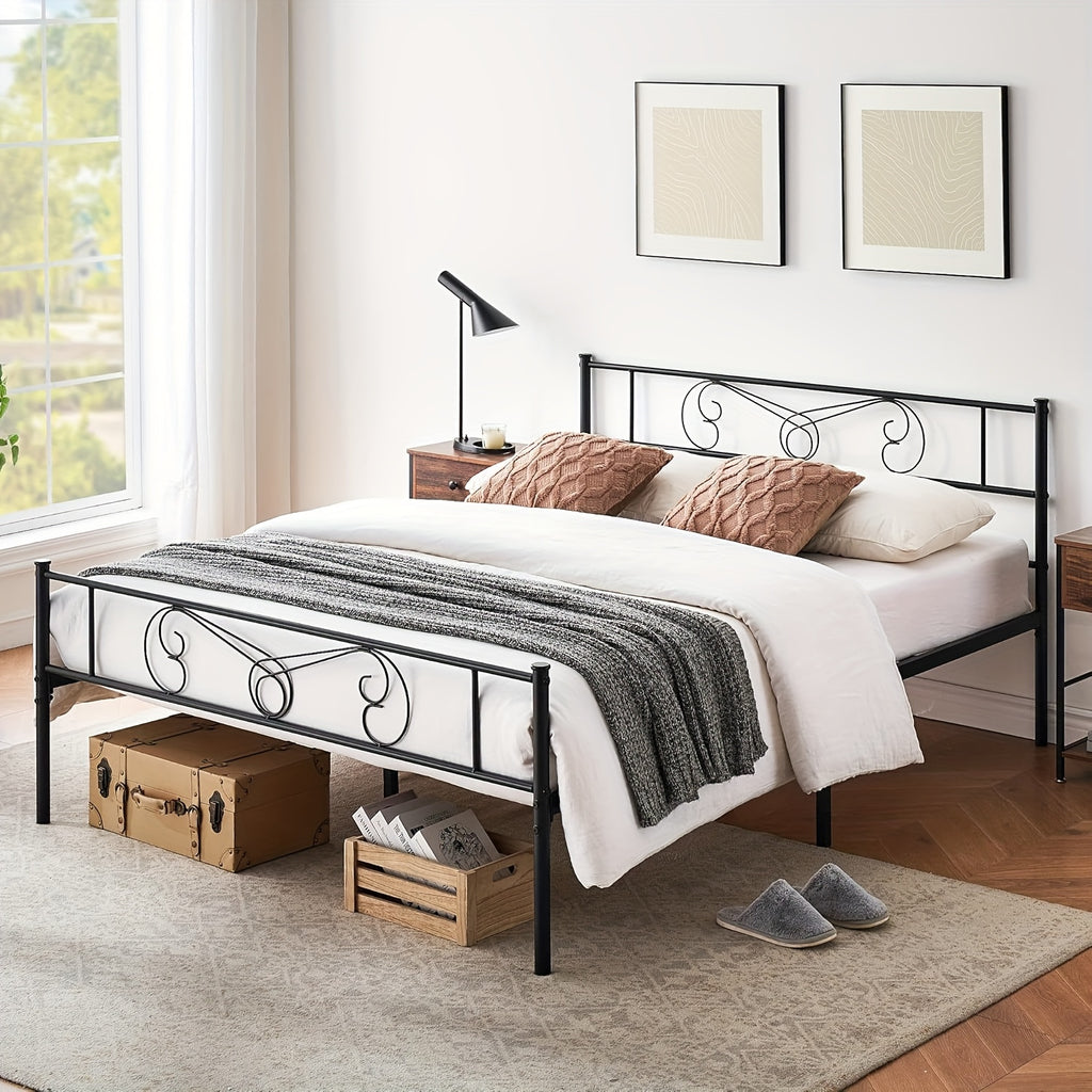 bed frame platform headboard footboard bed frame mattress - Temu