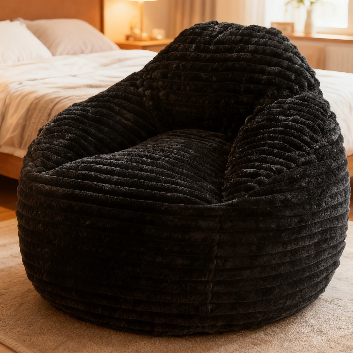 memory foam bean bag chair 39 inch backrest armrests comfy - Temu