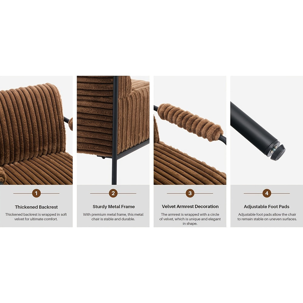 1 single modern metal frame upholstered armchair thickened - Temu