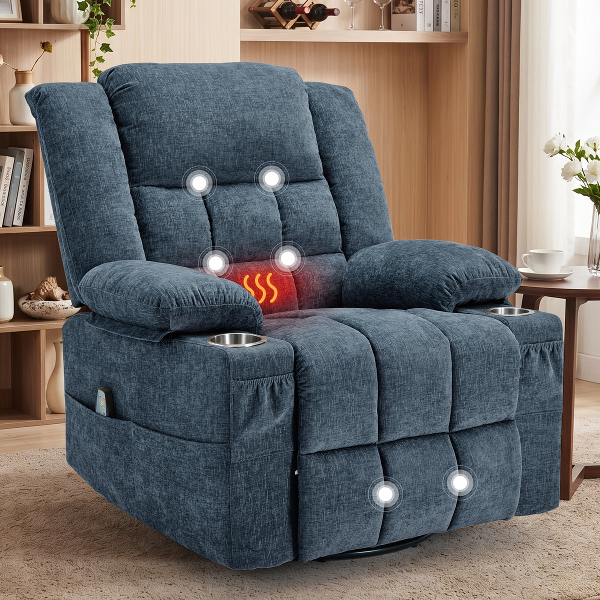 360 swivel rocking chair   heating functions - Temu