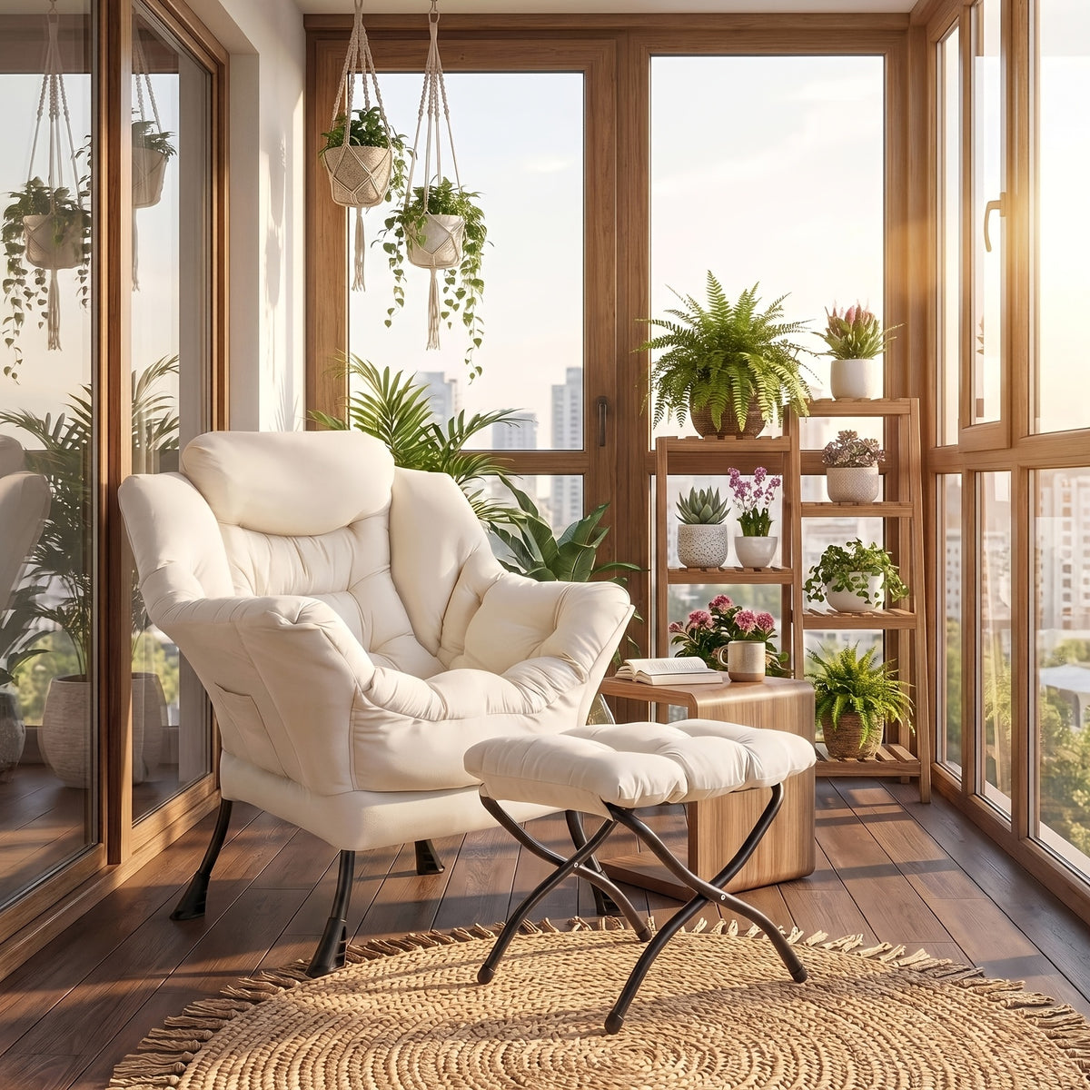 accent lounge reading arm chair footstool - Temu