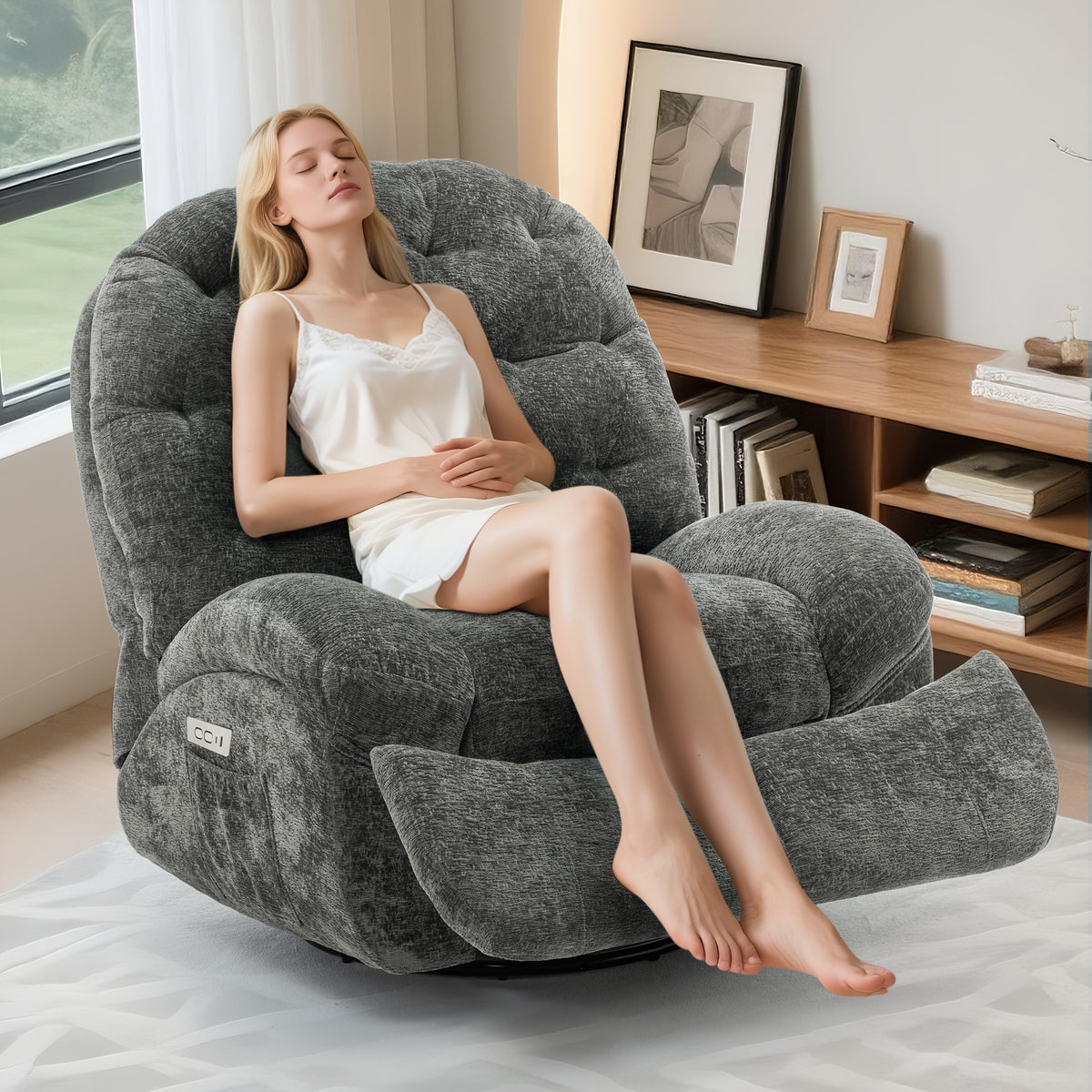 single rocking chair living room recliner chair usb type c - Temu