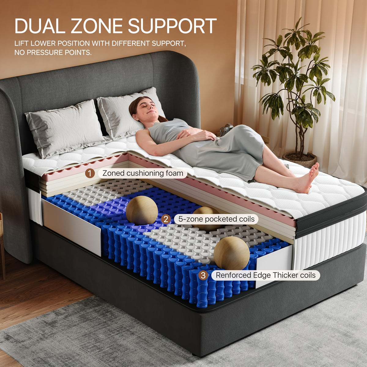 12 inch full filled mattress queen king size full size - Temu