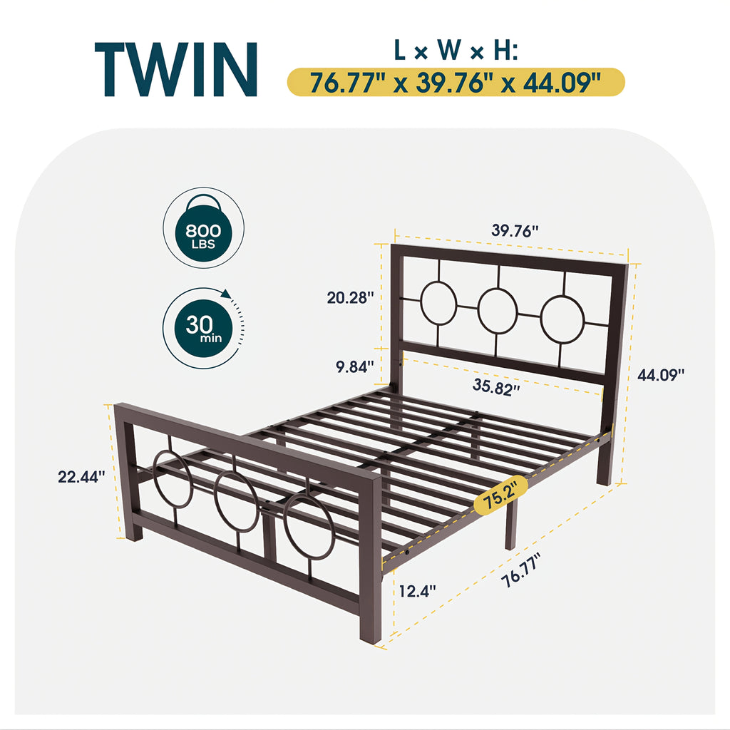 metal bed frame vintage   headboard - Temu