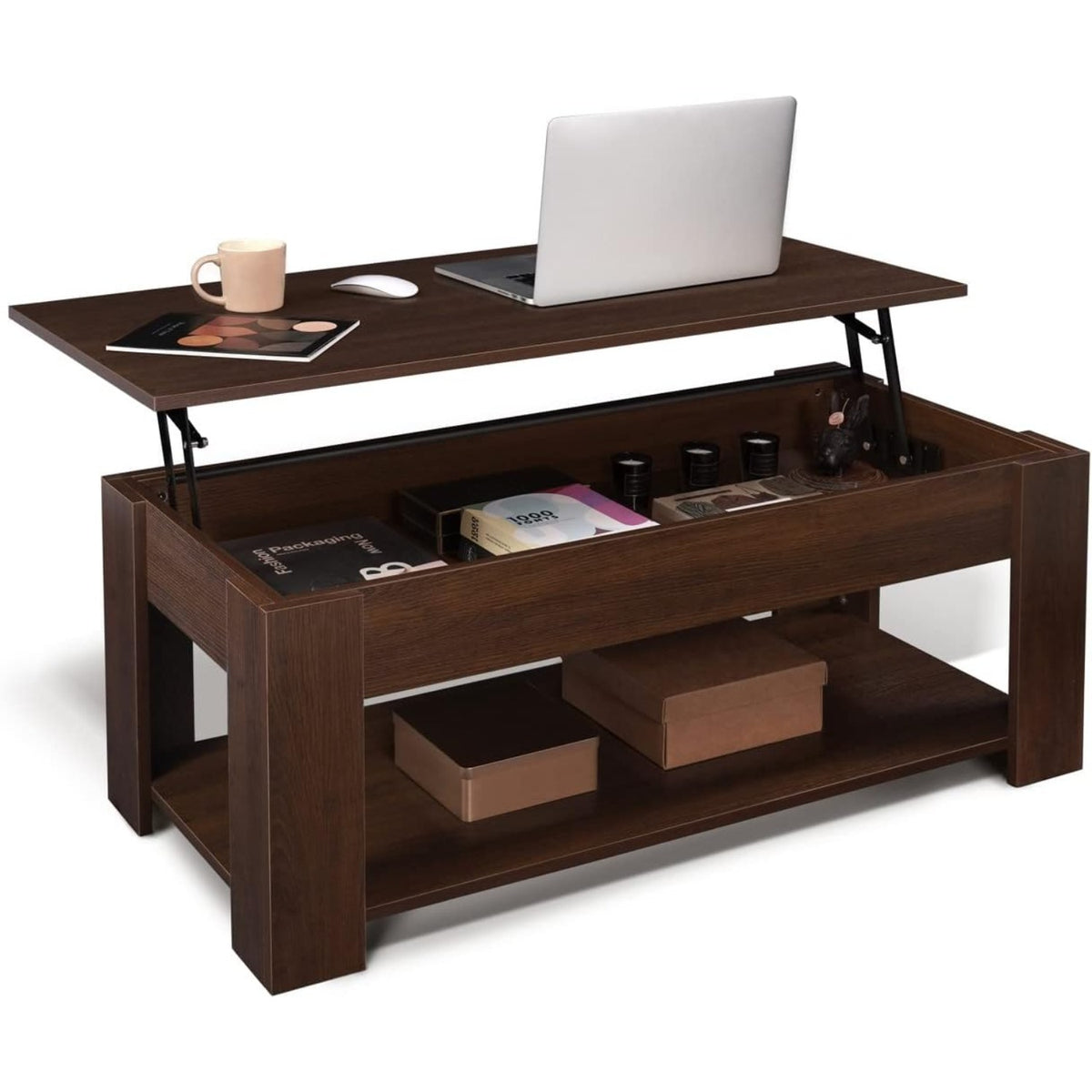 41 lift top coffee table hidden storage compartment rising - Temu