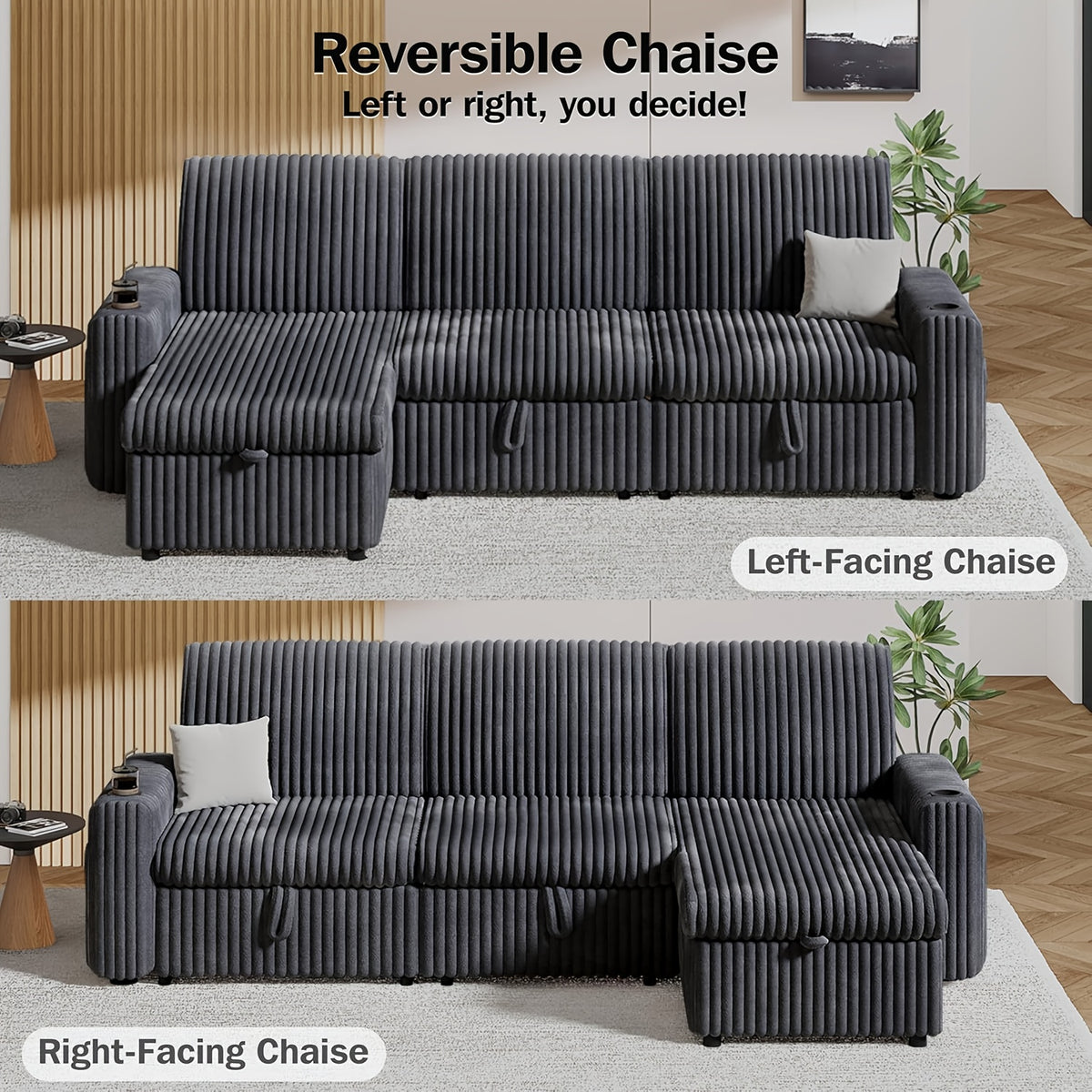 101 inch modern corduroy sofa bed 3 people convertible - Temu