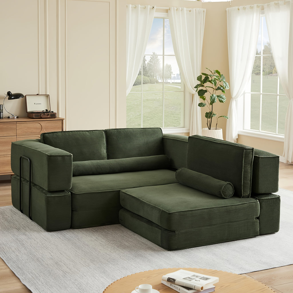 118 8 boneless corduroy futon sofa couch bed metal frame - Temu