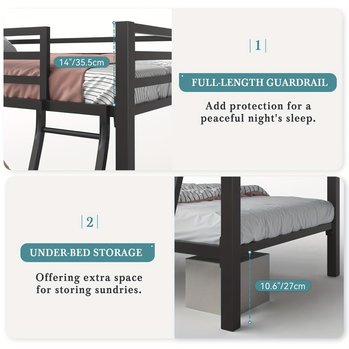 twin   bunk bed sturdy reinforced frame - Temu