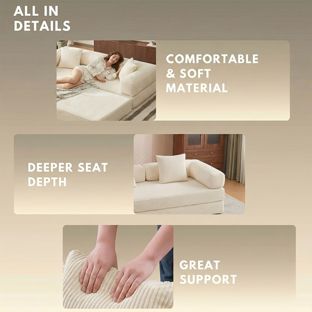 4 in 1 convertible sofa bed futon foldable sleeper system - Temu