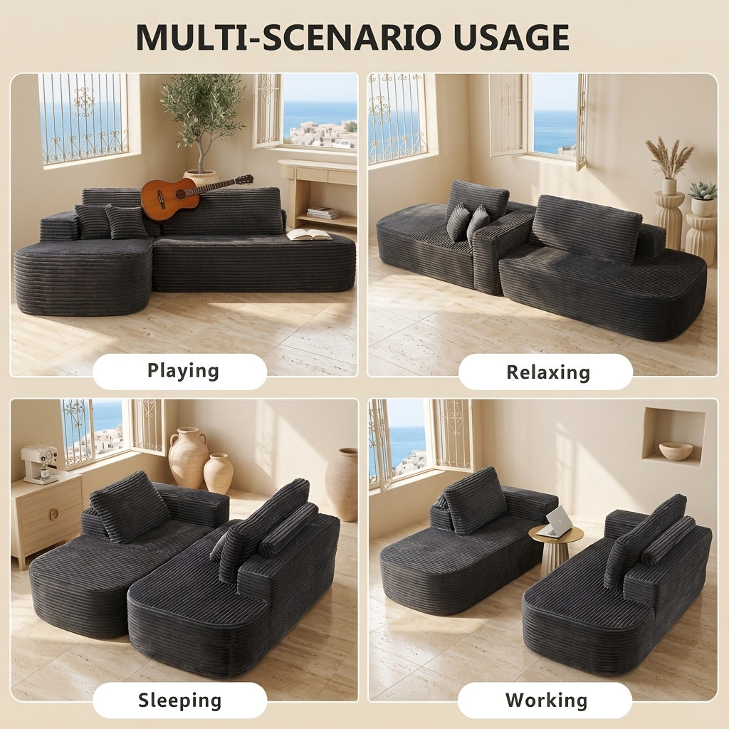 106 modular sectional sofa boneless couches living room deep - Temu