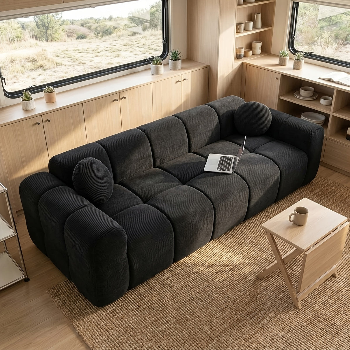 98 4 inch boneless sofa couch 2 pillows extra deep seats - Temu