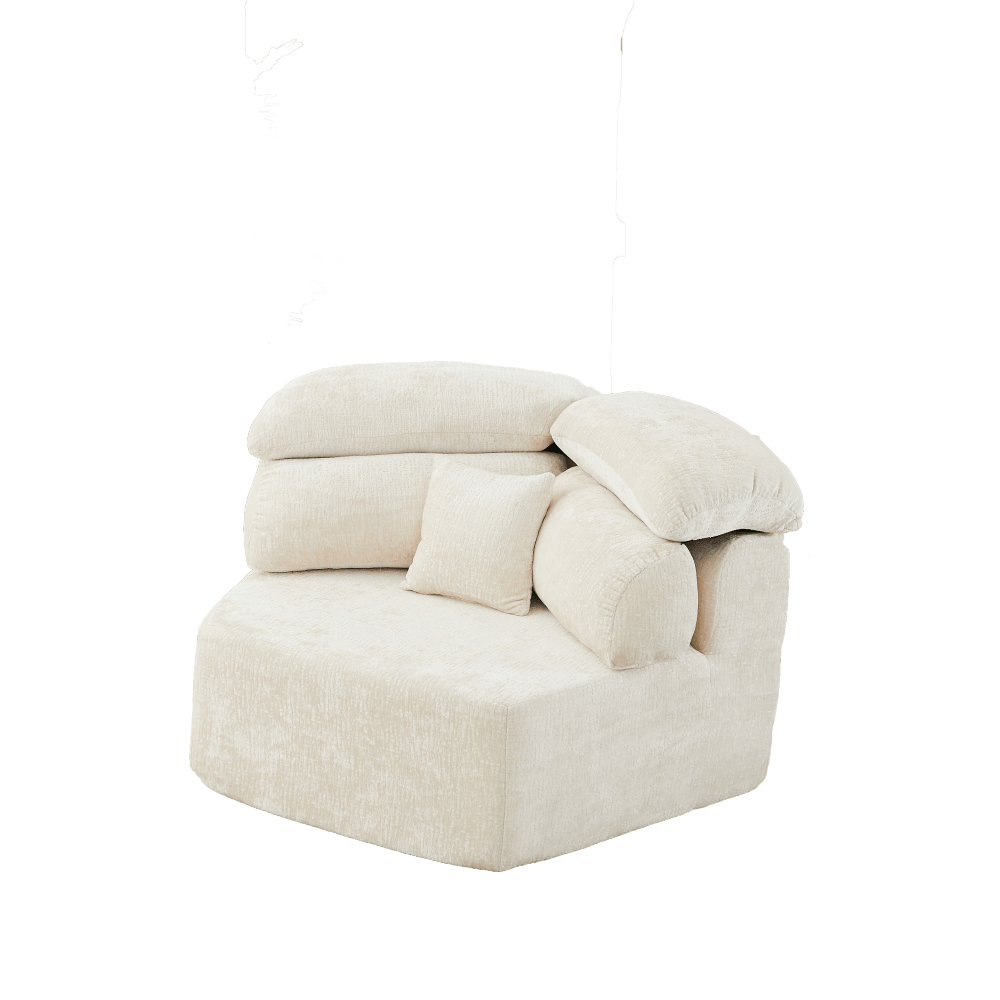 53 inch modern cream colored single seater lounge chair - Temu