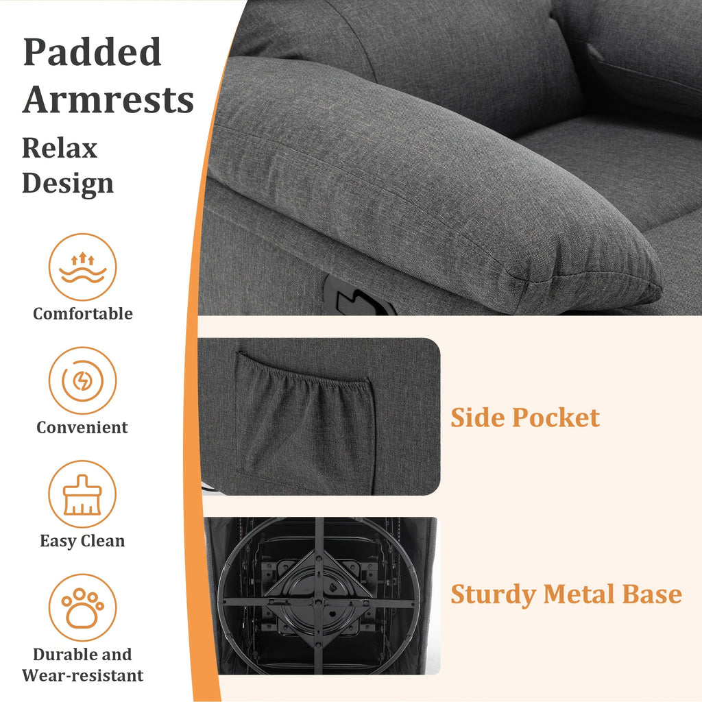 recliner chair 360 degree swivel rocking chair   small - Temu