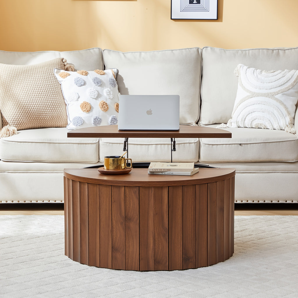 31 5   century modern fluted drum coffee table round lift - Temu