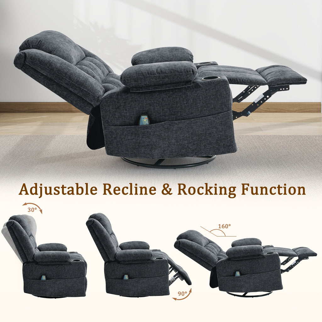 360 swivel rocking chair   heating functions - Temu