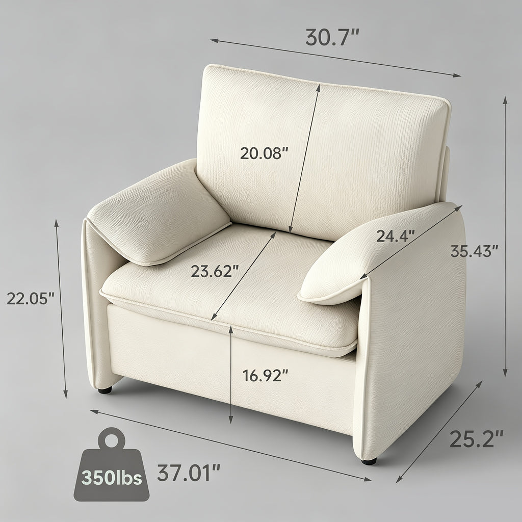 37 deep seat oversized accent chair comfy chenille - Temu