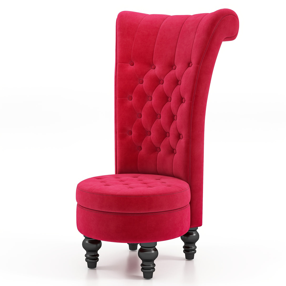 back chair velvet armless accent chair button - Temu