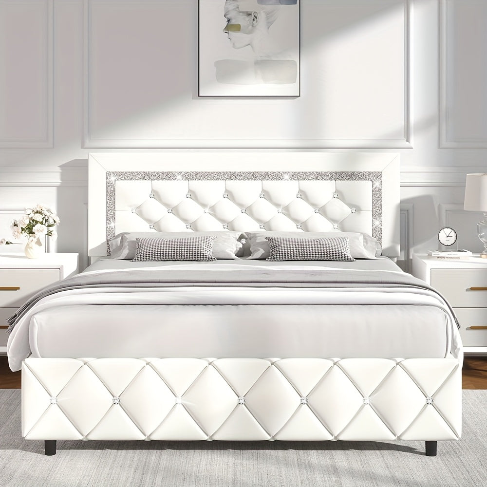 halloween twin full queen king upholstered bed frame diamond - Temu