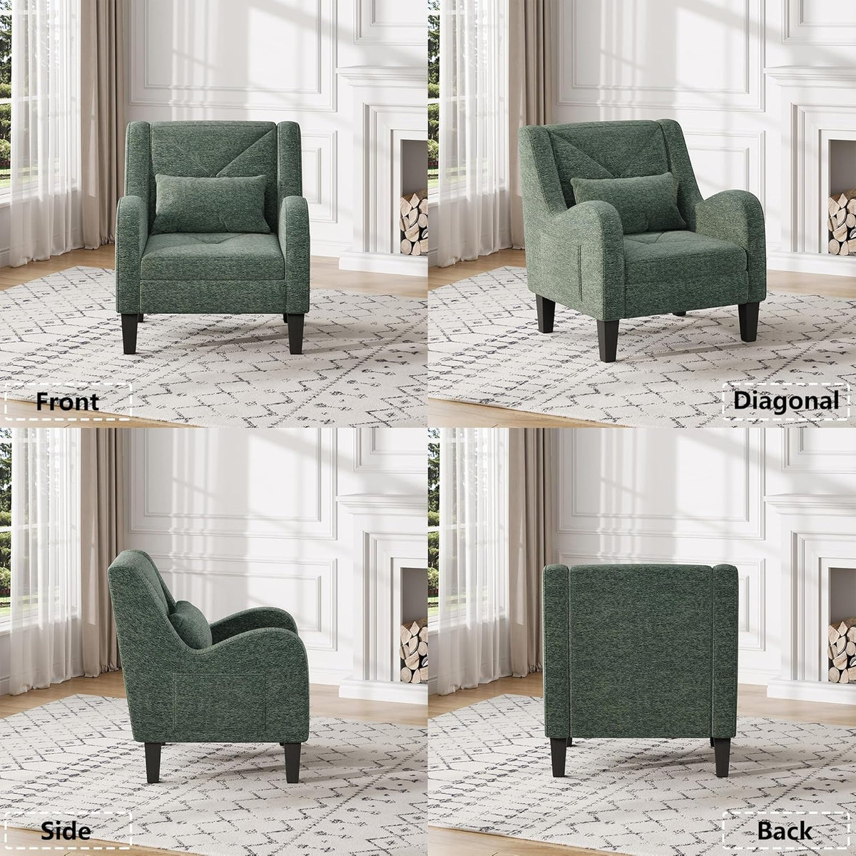single chair in living room suitable living room bedroom - Temu