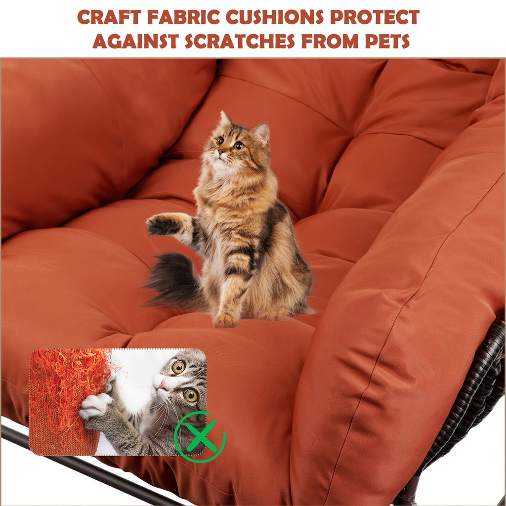 papasan rocking chair outdoor weather wicker papasan patio - Temu