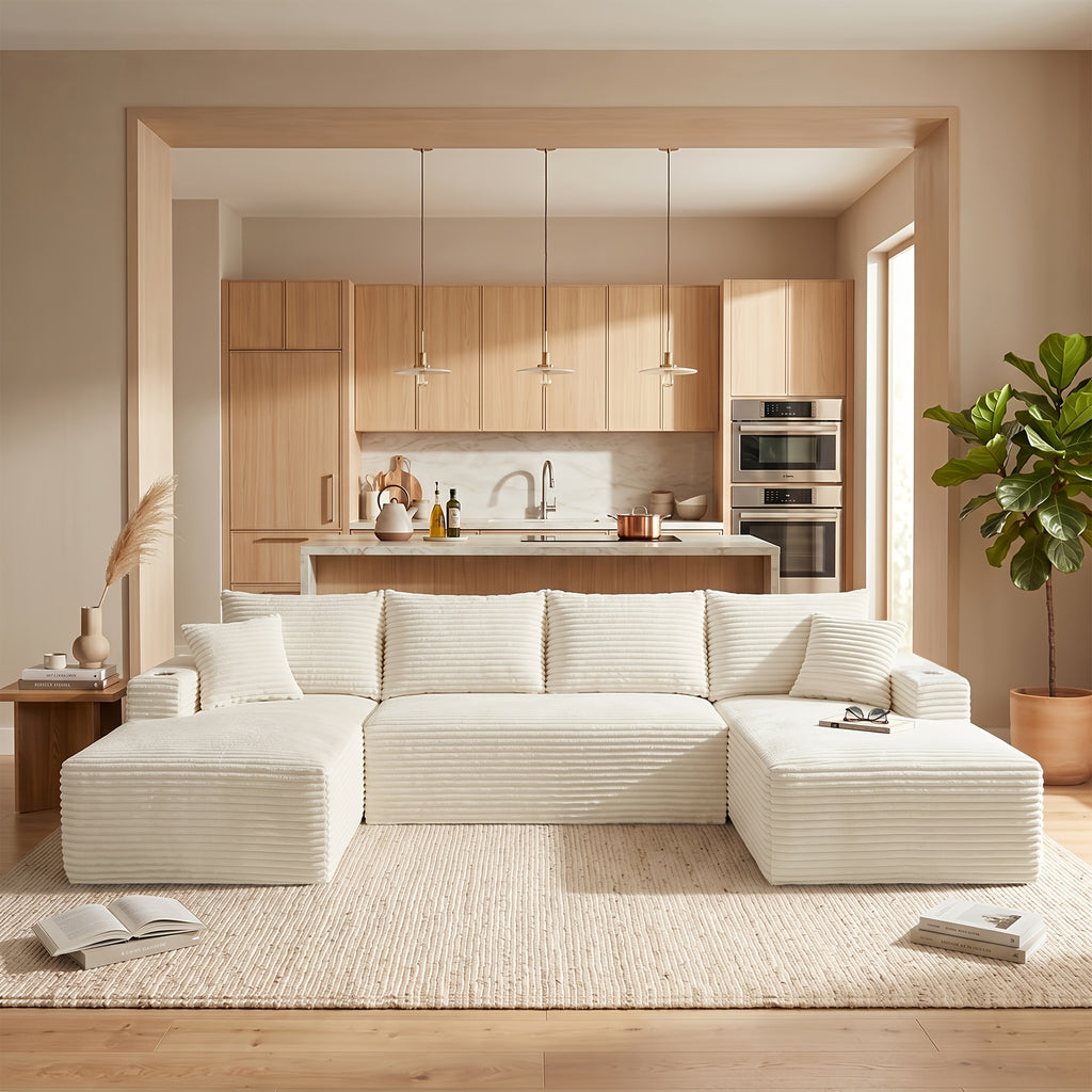 134 inch ultra large u shaped cloud sofa suitable living - Temu