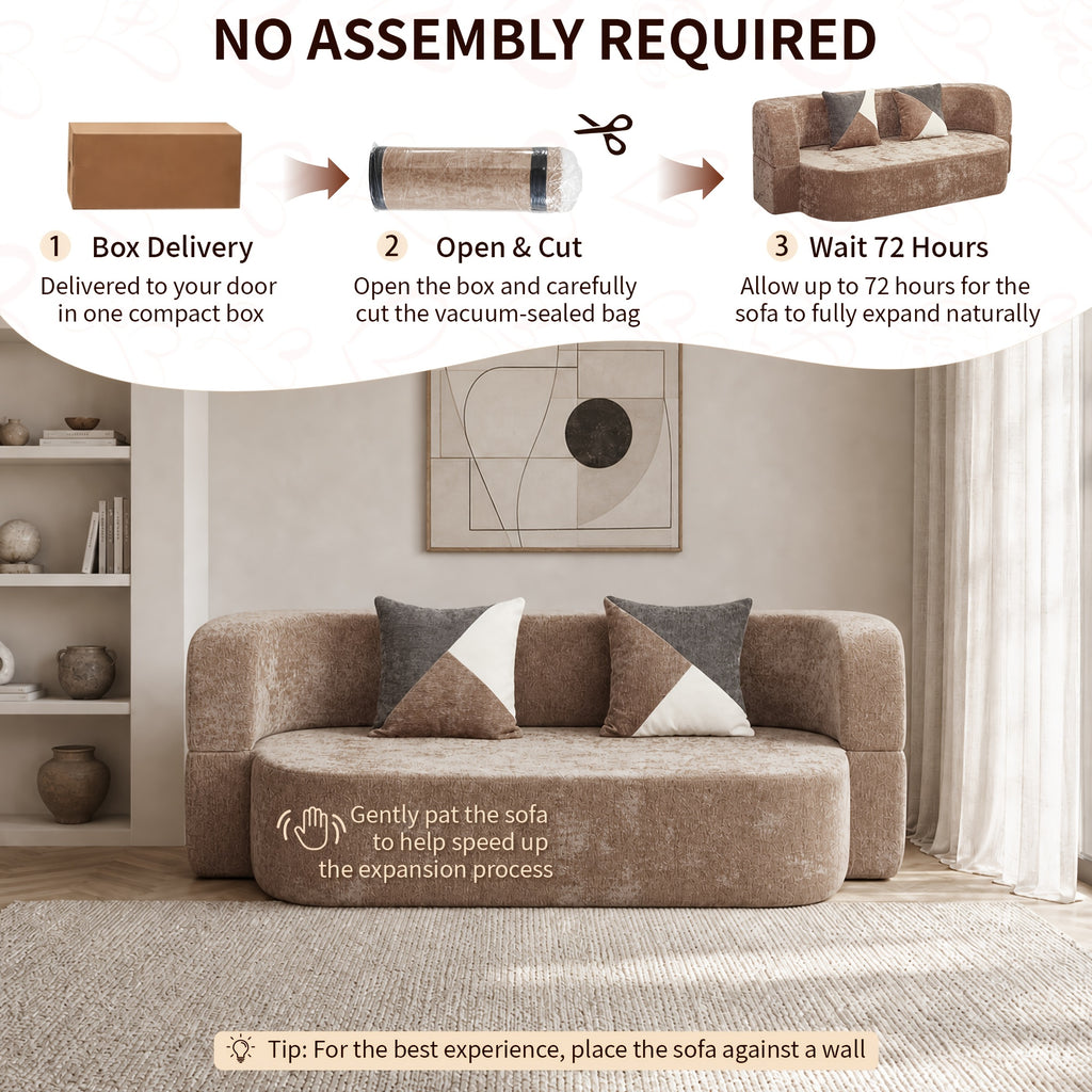 79 convertible sofa bed boneless couch small 2 in 1 folding - Temu