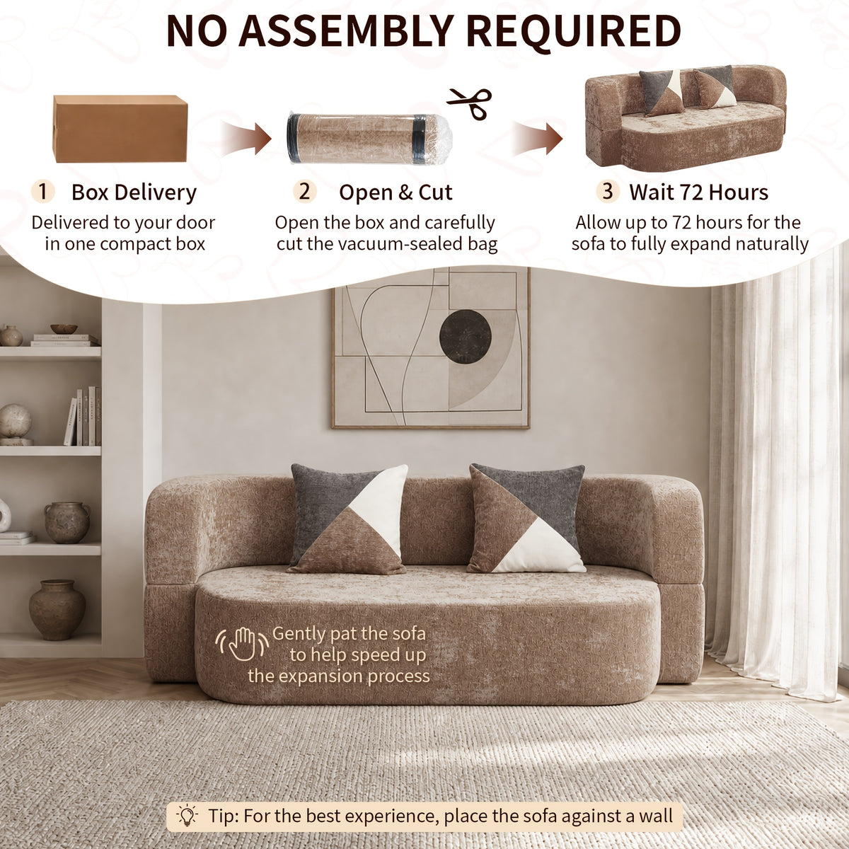 79 convertible sofa bed boneless couch small 2 in 1 folding - Temu