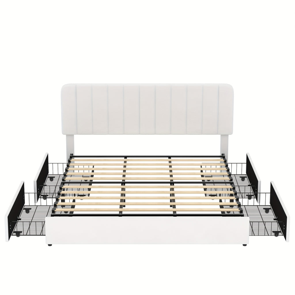 twin full queen king size upholstered bed frame drawers - Temu