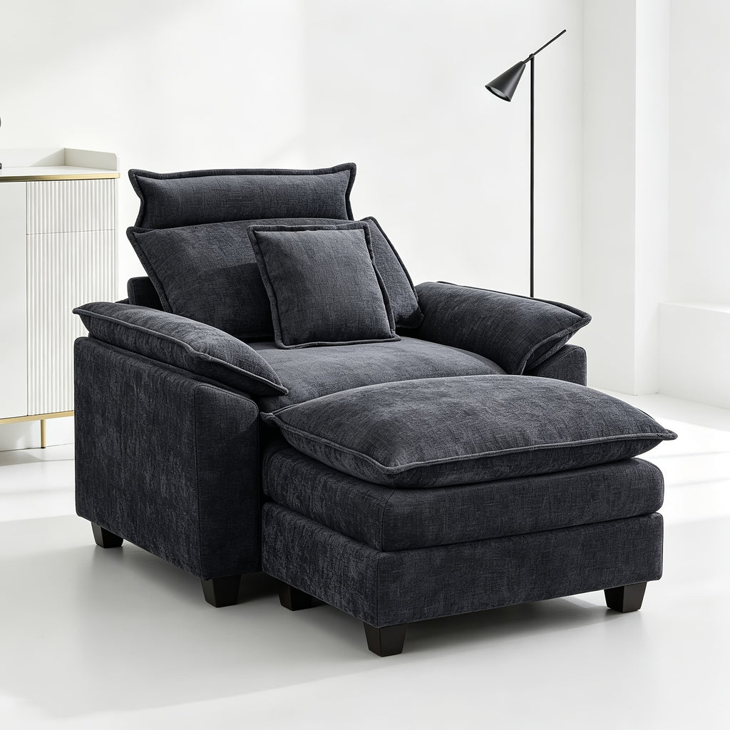46 inch     oversized chenille accent chair - Temu