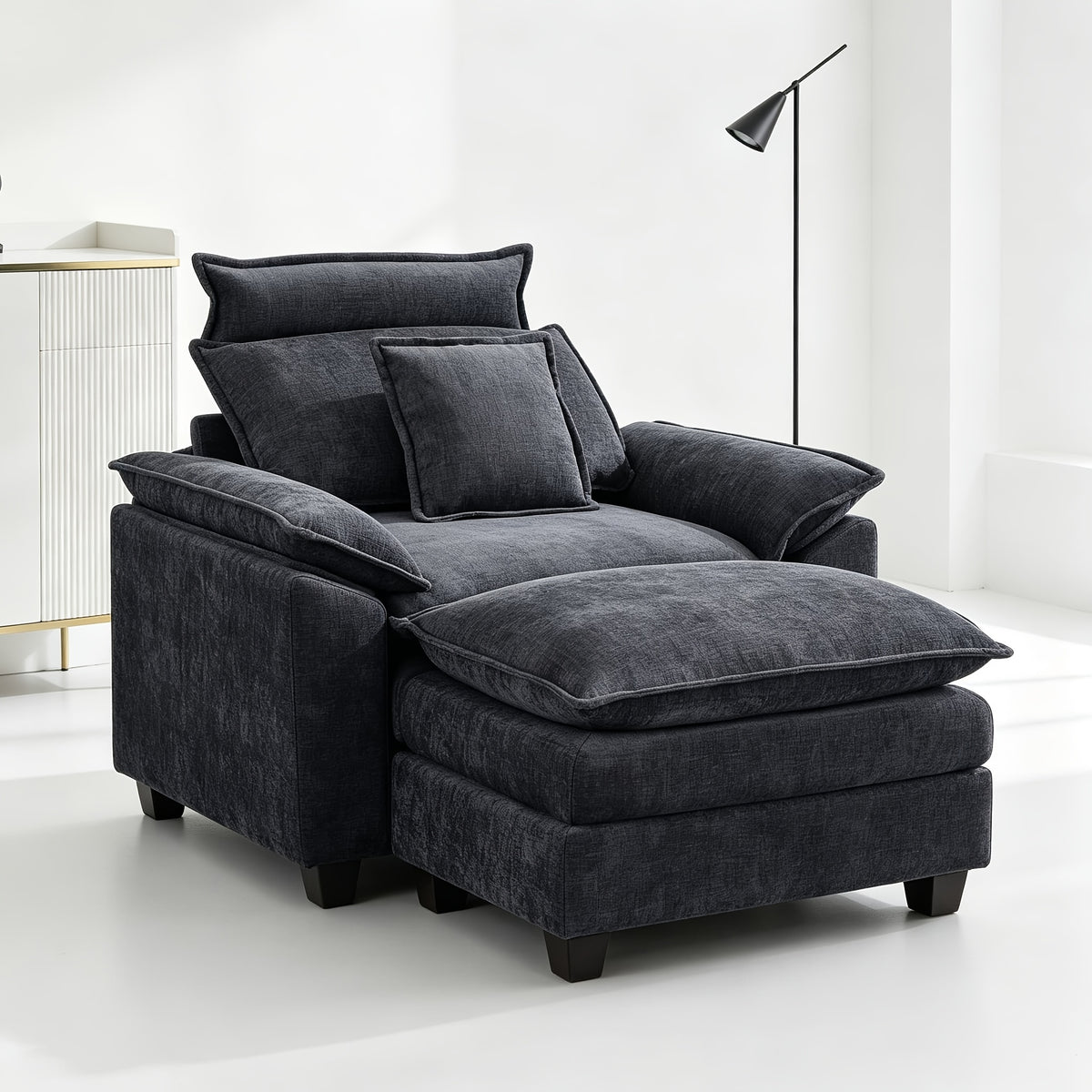46 inch     oversized chenille accent chair - Temu