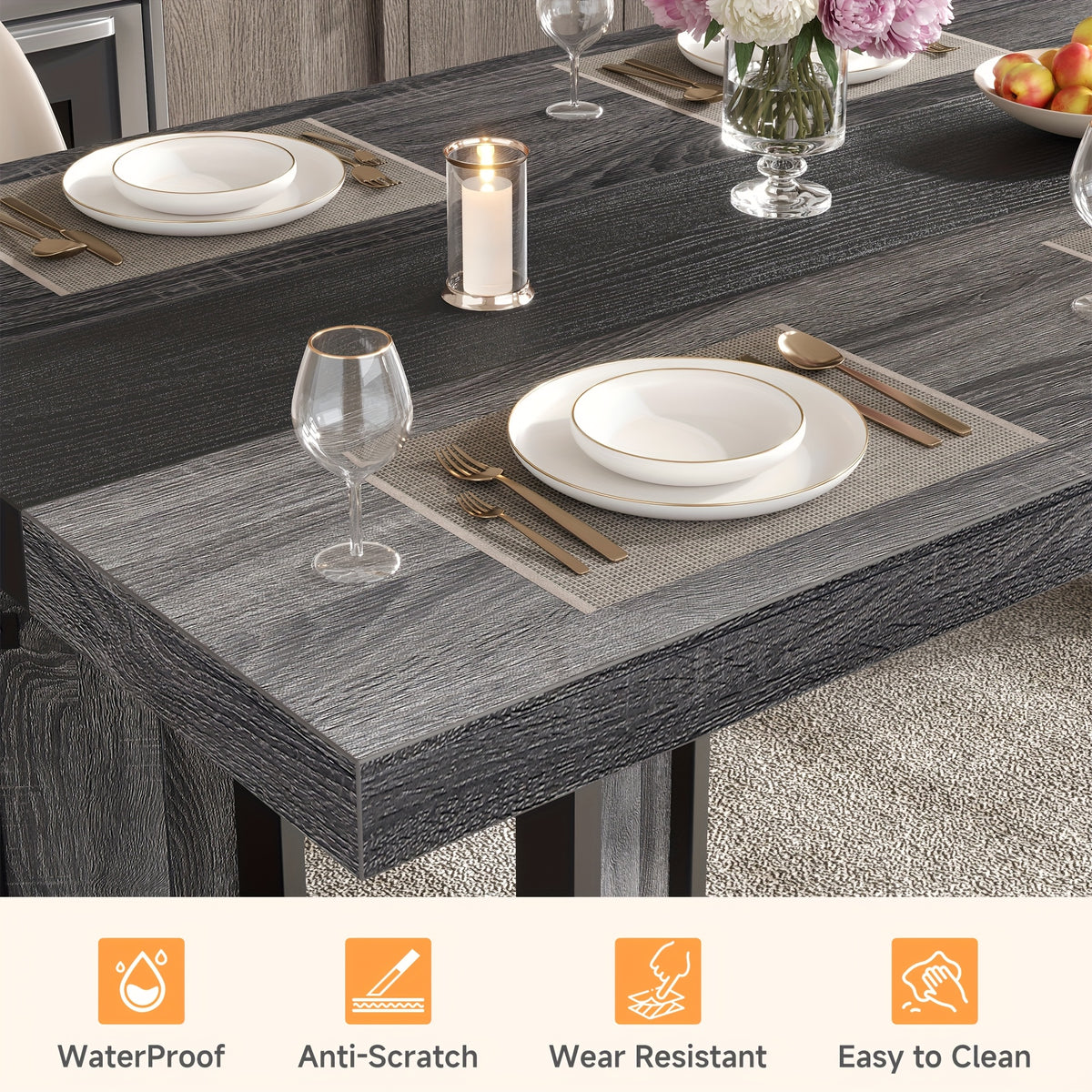 a   industrial dining table designed 6 8 individuals - Temu