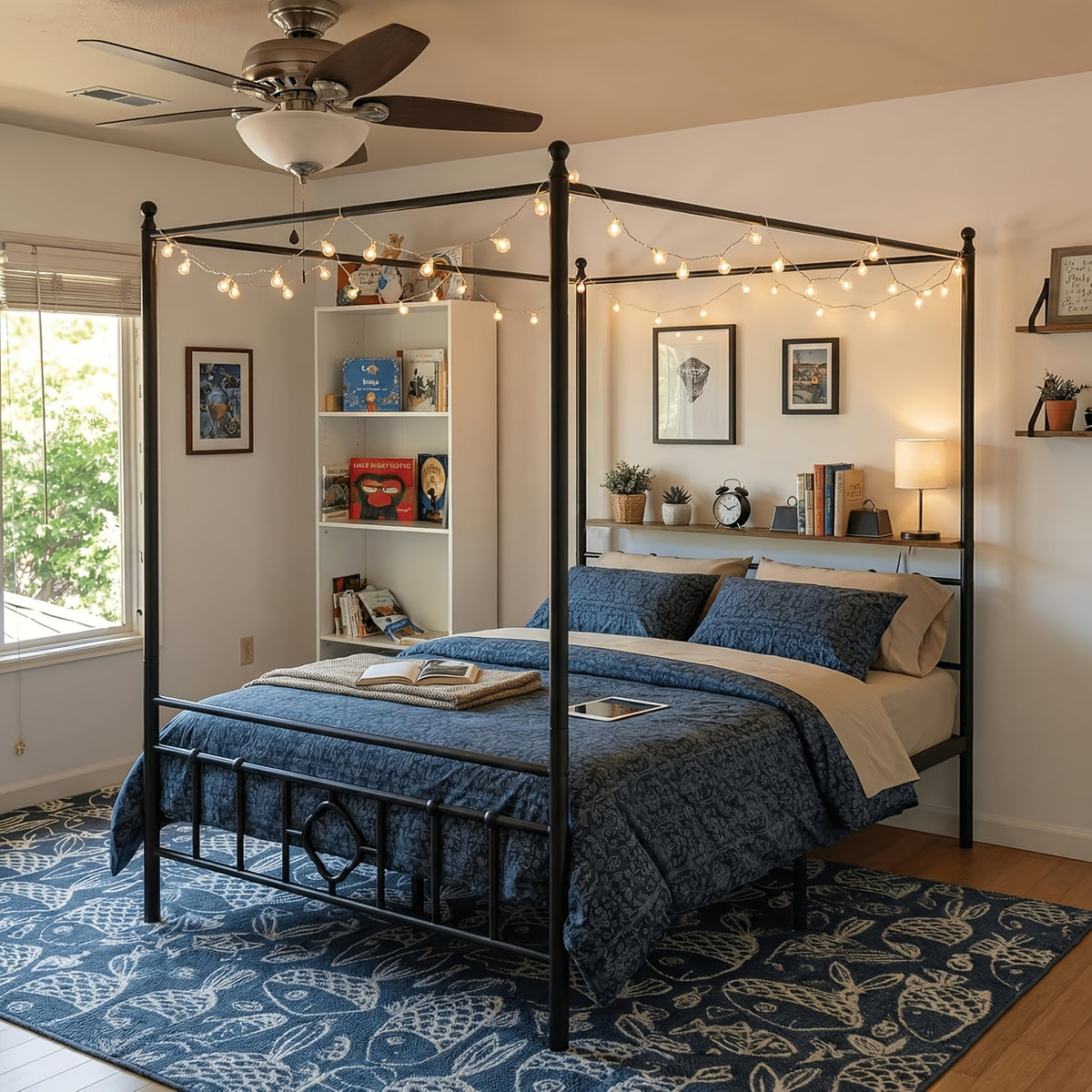 queen full twin size bed frame storage headboard - Temu