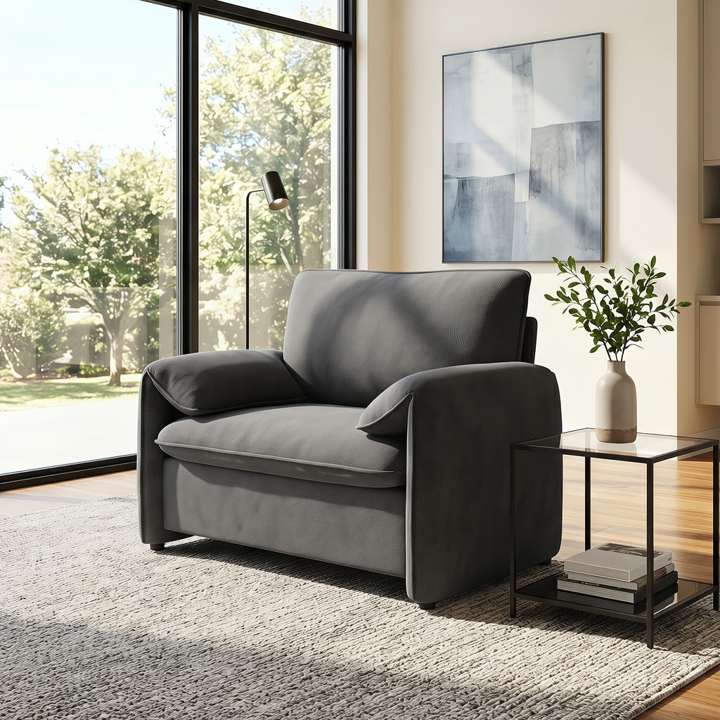 oversized chenille accent chair 37 deep   seat cloud - Temu