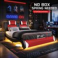 led upholstered platform bed racing seat headboard - Temu