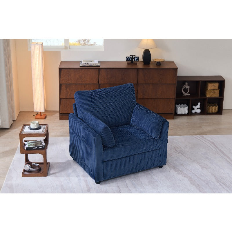 37 75 corduroy accent chair side storage pockets modern - Temu