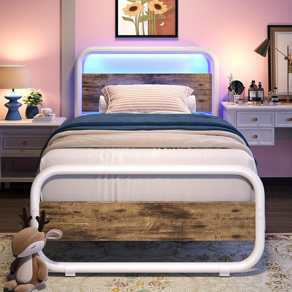 twin full queen king size   grey white bed frame - Temu