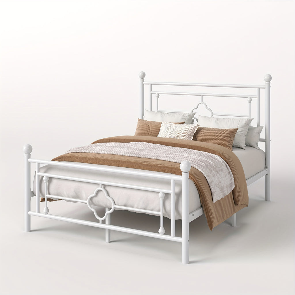modern metal platform bed frame   art - Temu