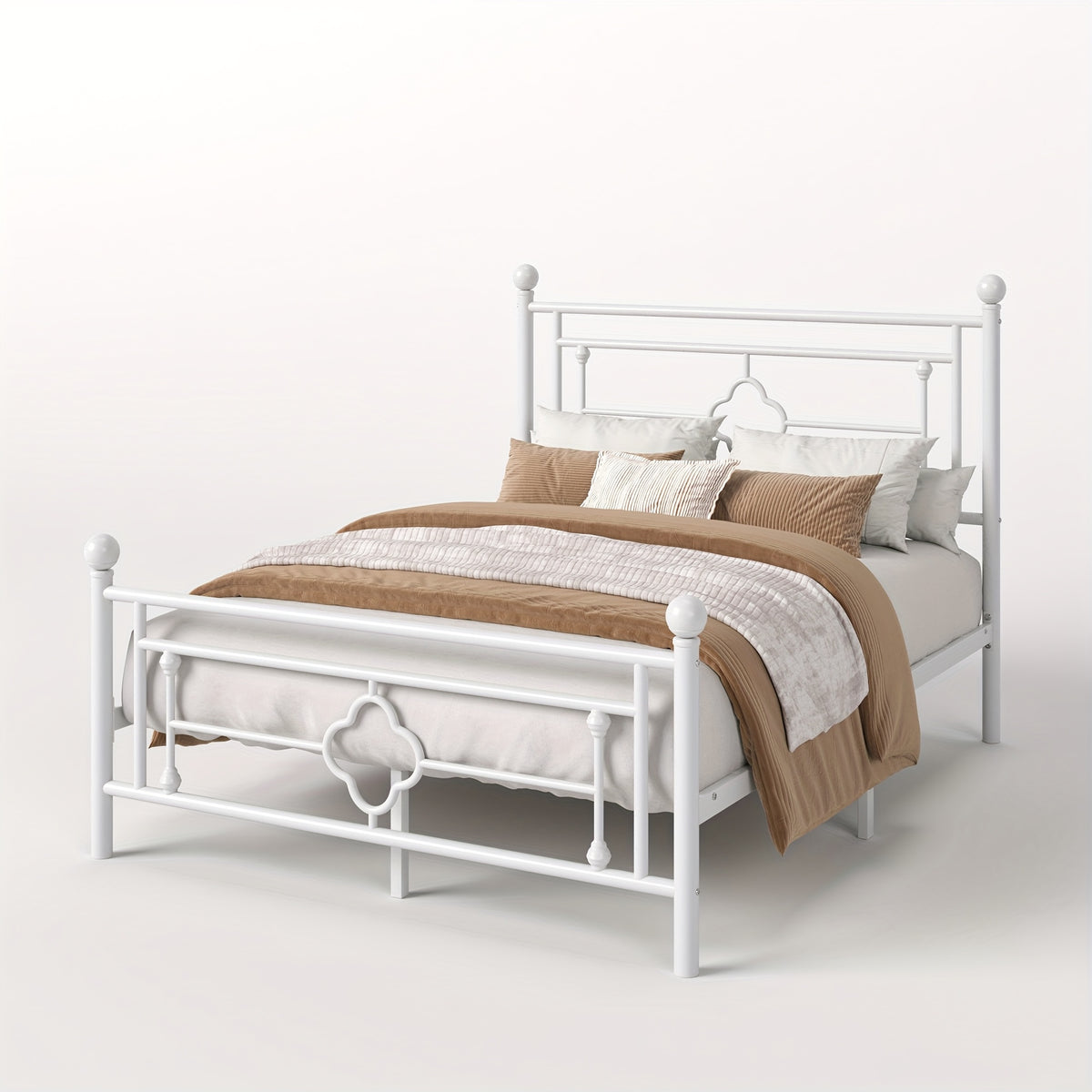 modern metal platform bed frame   art - Temu