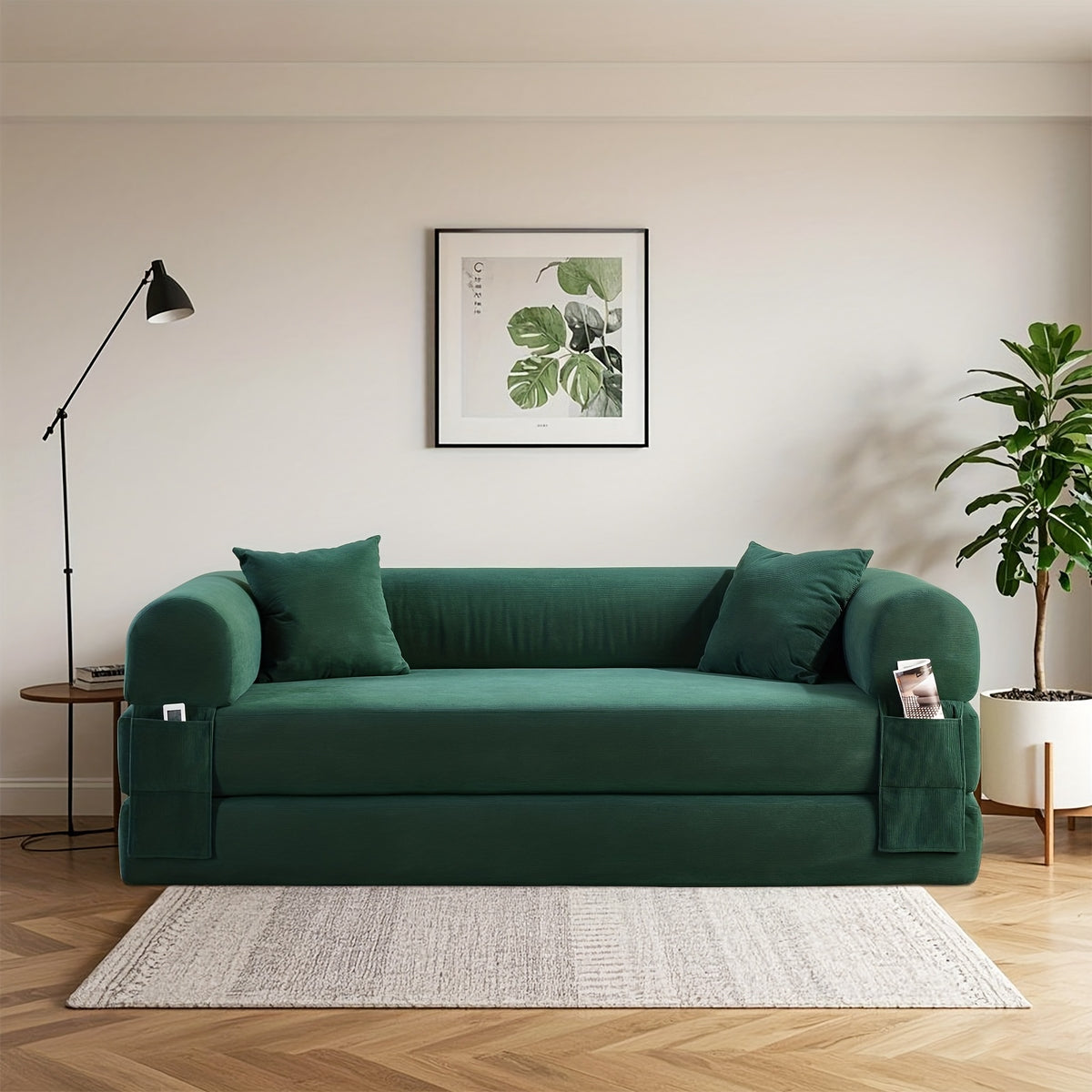 80 convertible sofa bed 3 in 1 corduroy folding pull couch - Temu