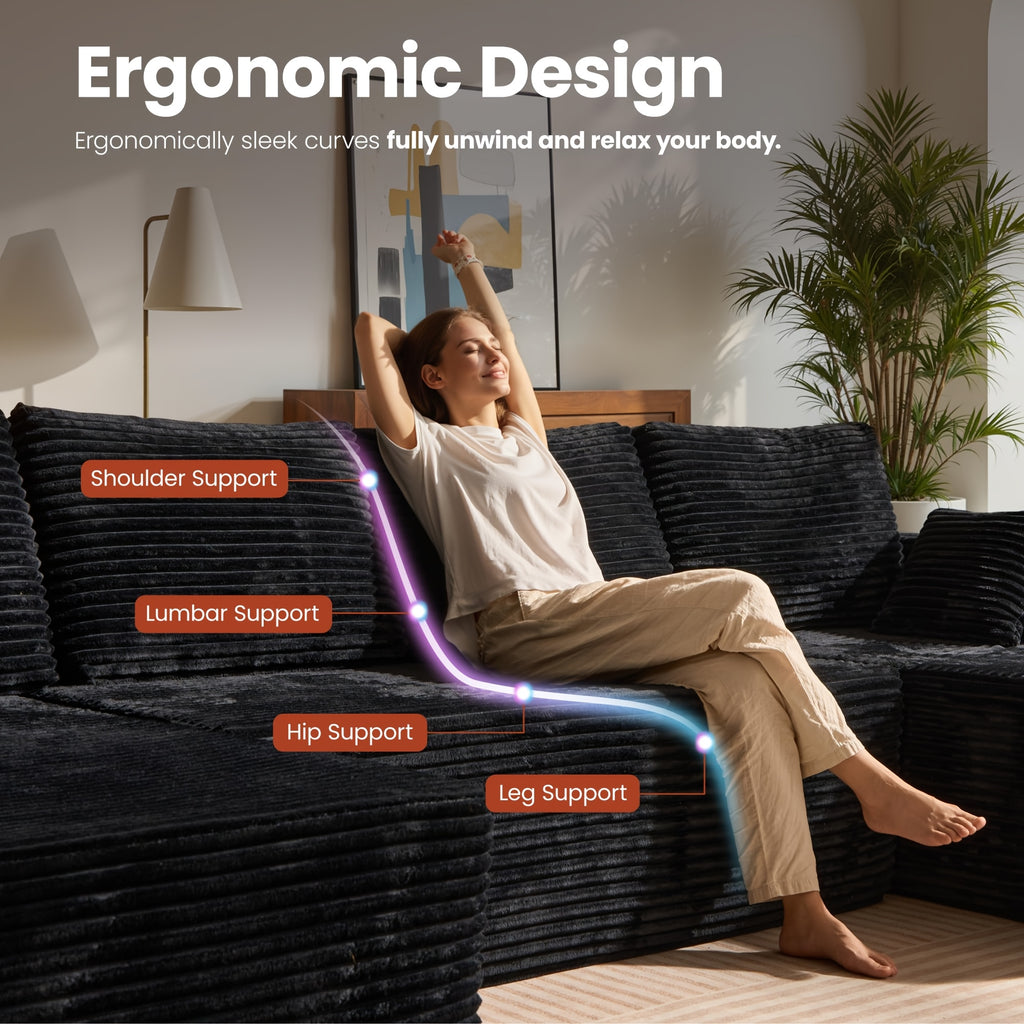 134 inch ultra large u shaped cloud sofa suitable living - Temu