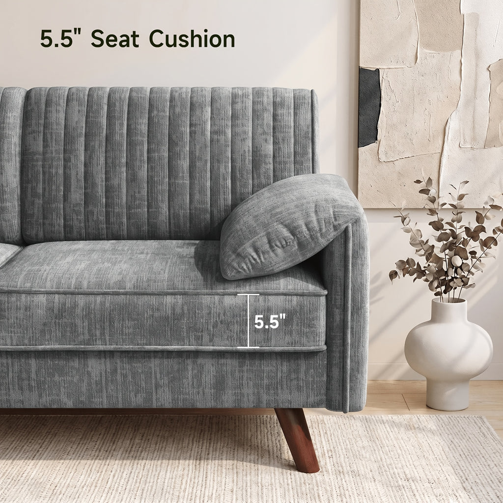 65 inch modern loveseat sofa padded   deep seat couch - Temu