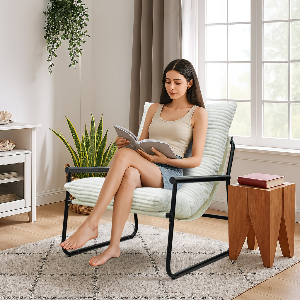 single person leisure sofa chair comfortable linen texture - Temu