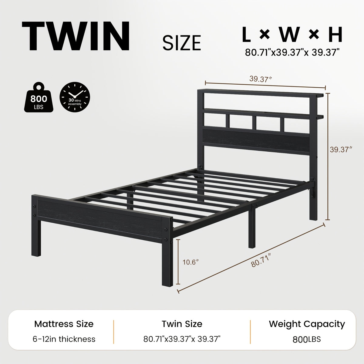 bed frame metal platform bed 2 tier storage led lighting - Temu